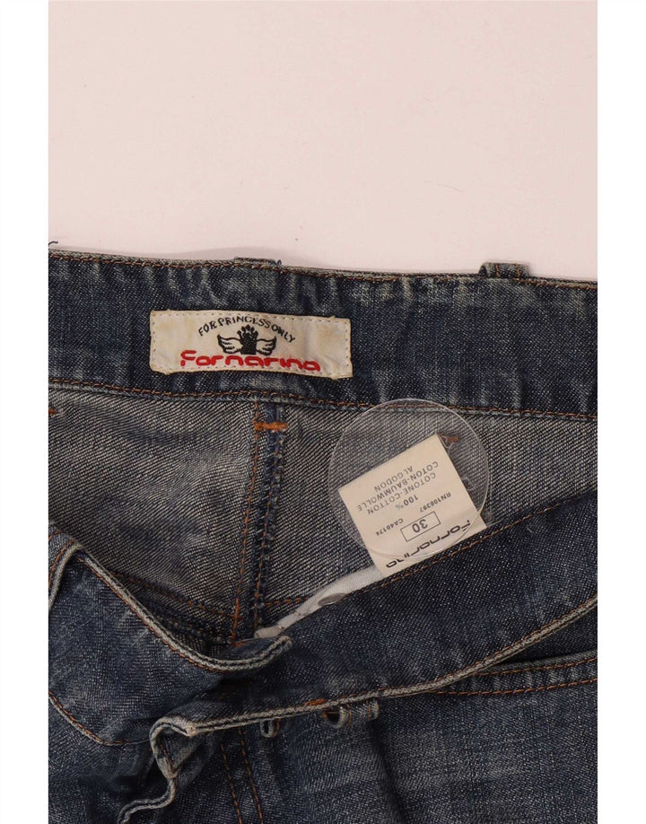 Fornarina Short En Jean Femme W30 Coton Bleu Moyen