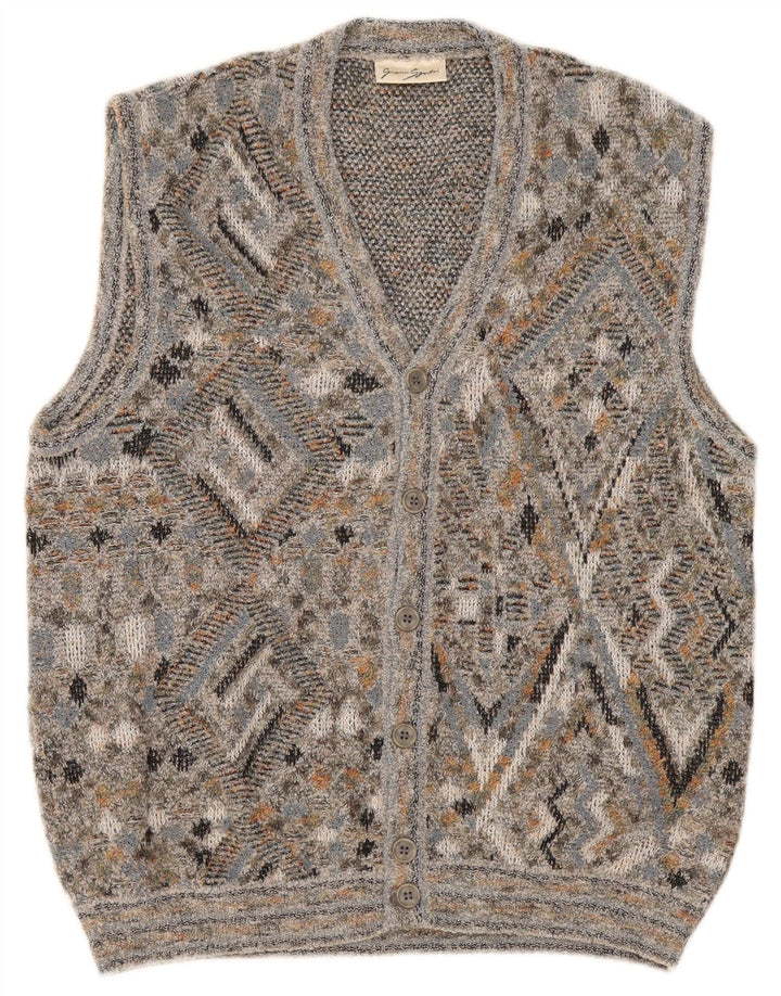 Gianni Sgarbi Pull Cardigan Homme IT 48 Moyen Multicolore Géométrique