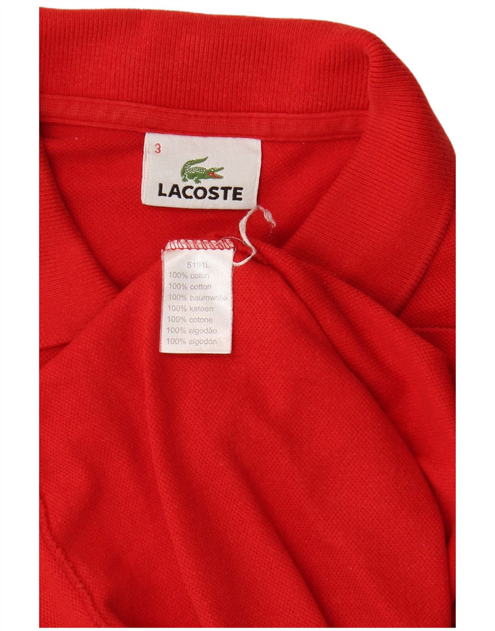 LACOSTE Polo Homme Taille 3 Petit Coton Rouge