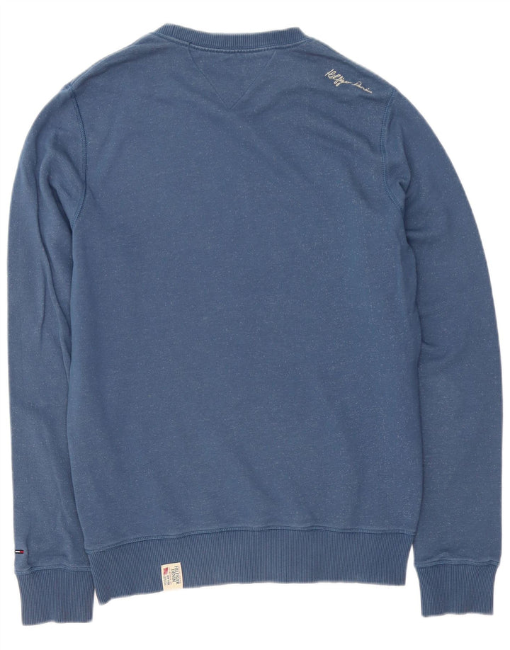 Tommy Hilfiger Sweat-Shirt Graphique Homme Bleu Moyen Coton