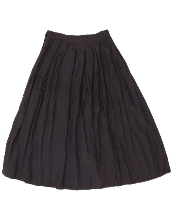 Stefanel Jupe plissée taille haute pour femme IT 42 Medium W26 Viscose noire