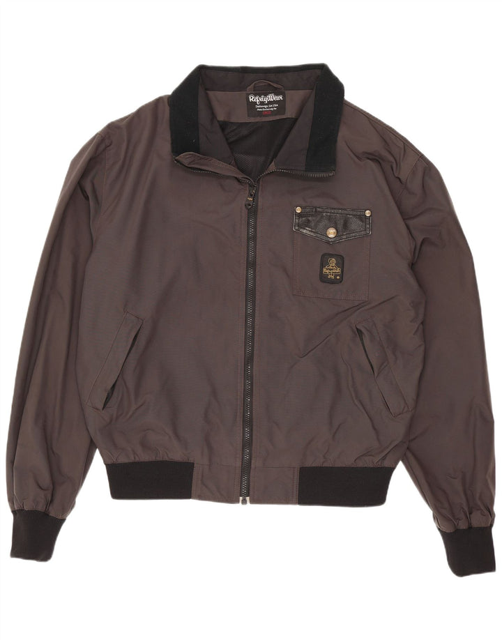 Refrigiwear Veste Bomber Homme UK 40 Large Gris Colorblock Polyamide
