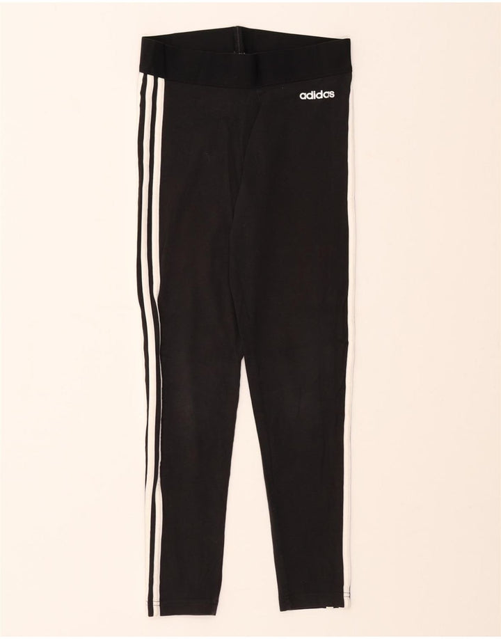ADIDAS Womens Leggings UK 8/10 Small Black Cotton Vintage Adidas and Second-Hand Adidas from Messina Hembry 