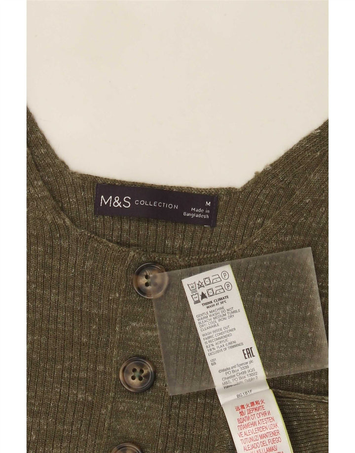 Marks & Spencer Débardeur pour femme UK 12 Medium Kaki Moucheté Acrylique