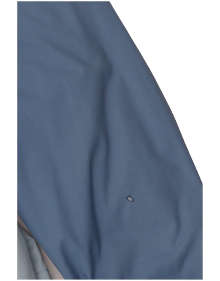 COLUMBIA Veste de pluie à capuche surdimensionnée pour femme UK 18 XL Bleu Colorblock