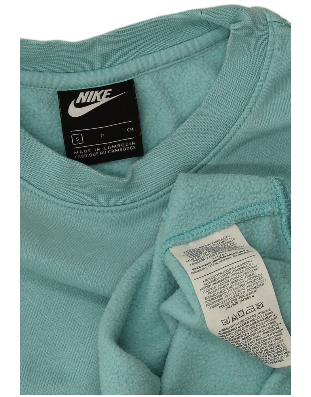 Nike Sweat-shirt pour homme en coton turquoise Taille S