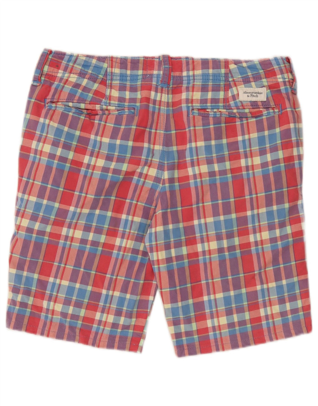 Abercrombie & Fitch Short chino W32 en coton à carreaux multicolore moyen pour homme