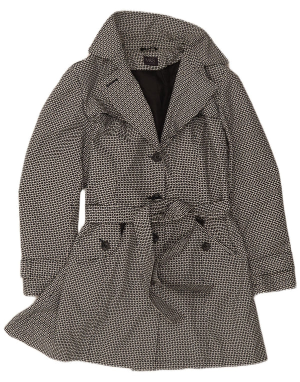 Marks & Spencer Trench-Coat Femme UK 18 XL Noir Géométrique Polyester