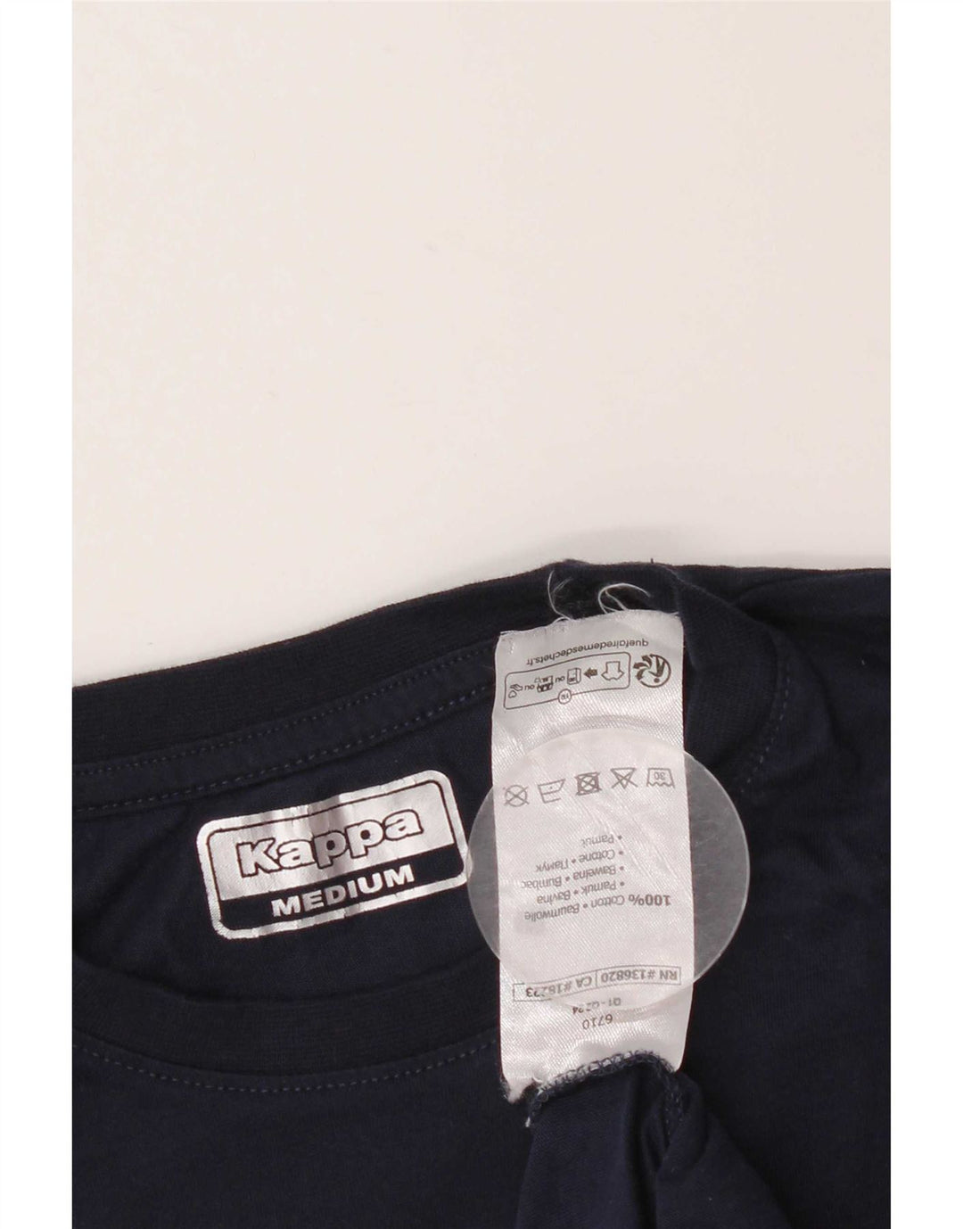Kappa T-Shirt Graphique Homme Bleu Marine Moyen Coton