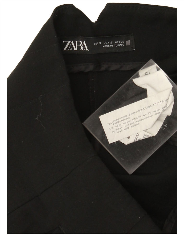 Zara Pantalon Chino Fuselé Femme Petit W26 L27 Noir Polyester