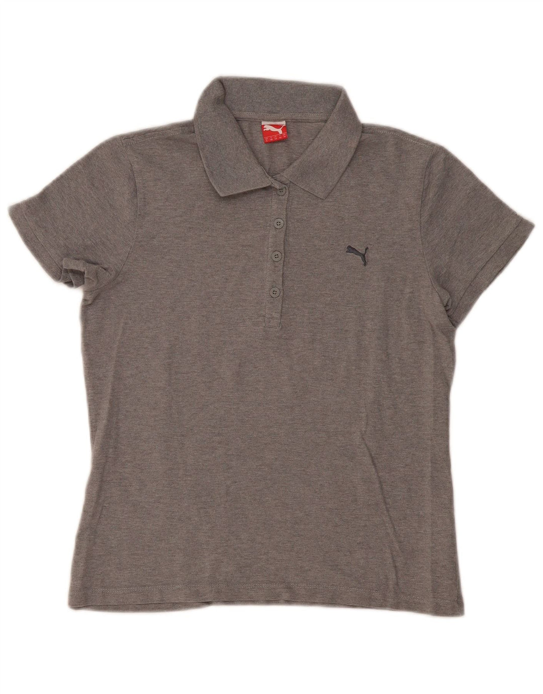 PUMA Polo Femme UK 14 Gris Moyen Coton
