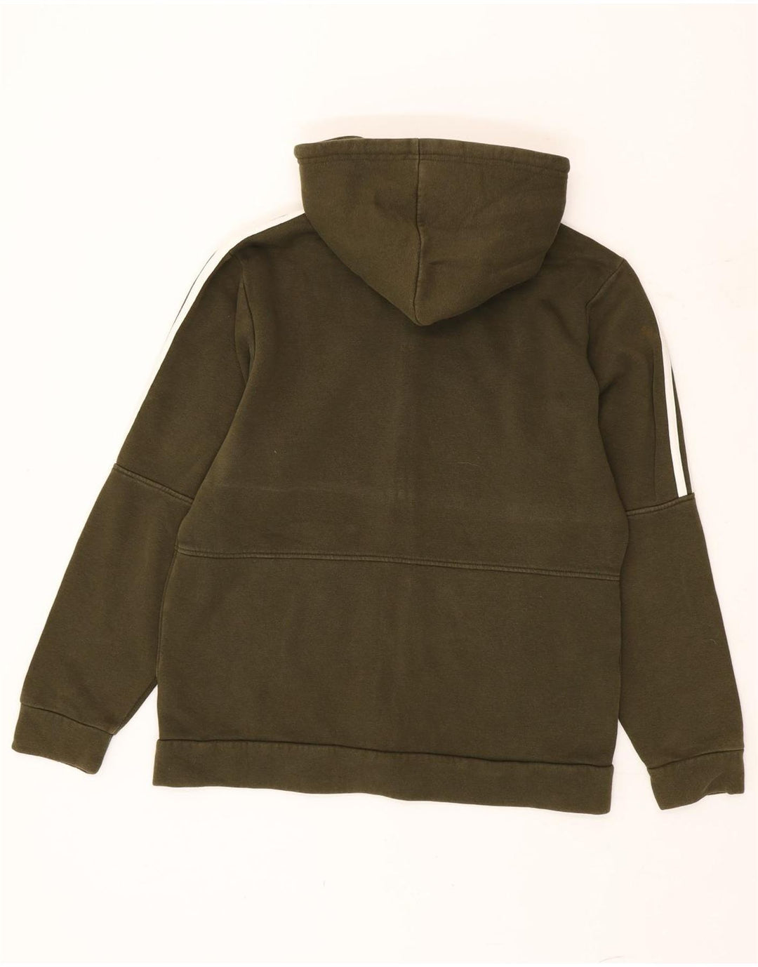 Adidas Pull à capuche zippé pour homme en coton kaki moyen
