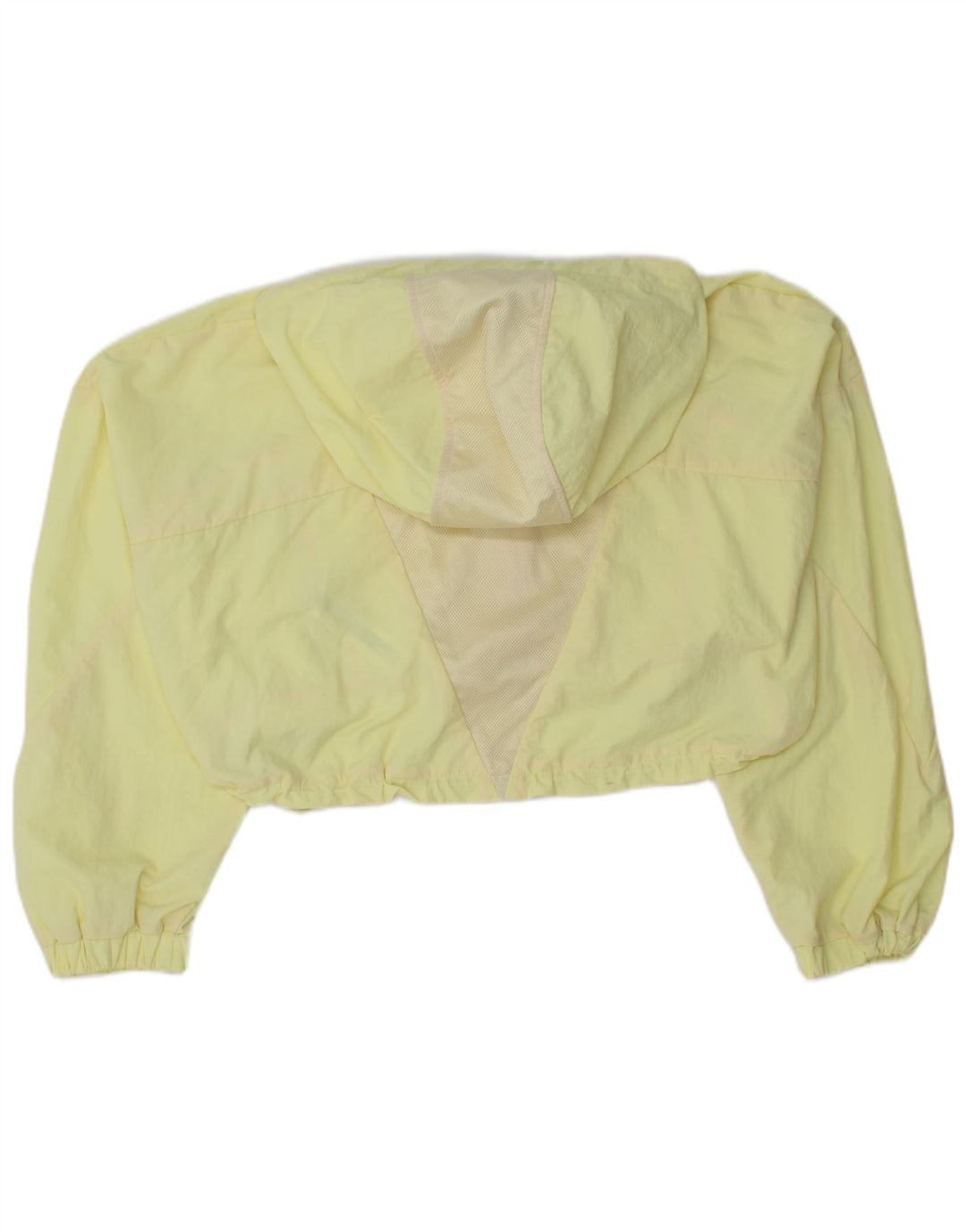 Zara Veste coupe-vent surdimensionnée à capuche pour femme UK 16 Large Jaune