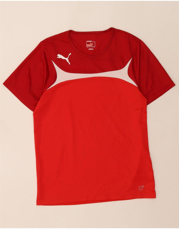 Puma T-Shirt Homme Rouge Colorblock Polyester