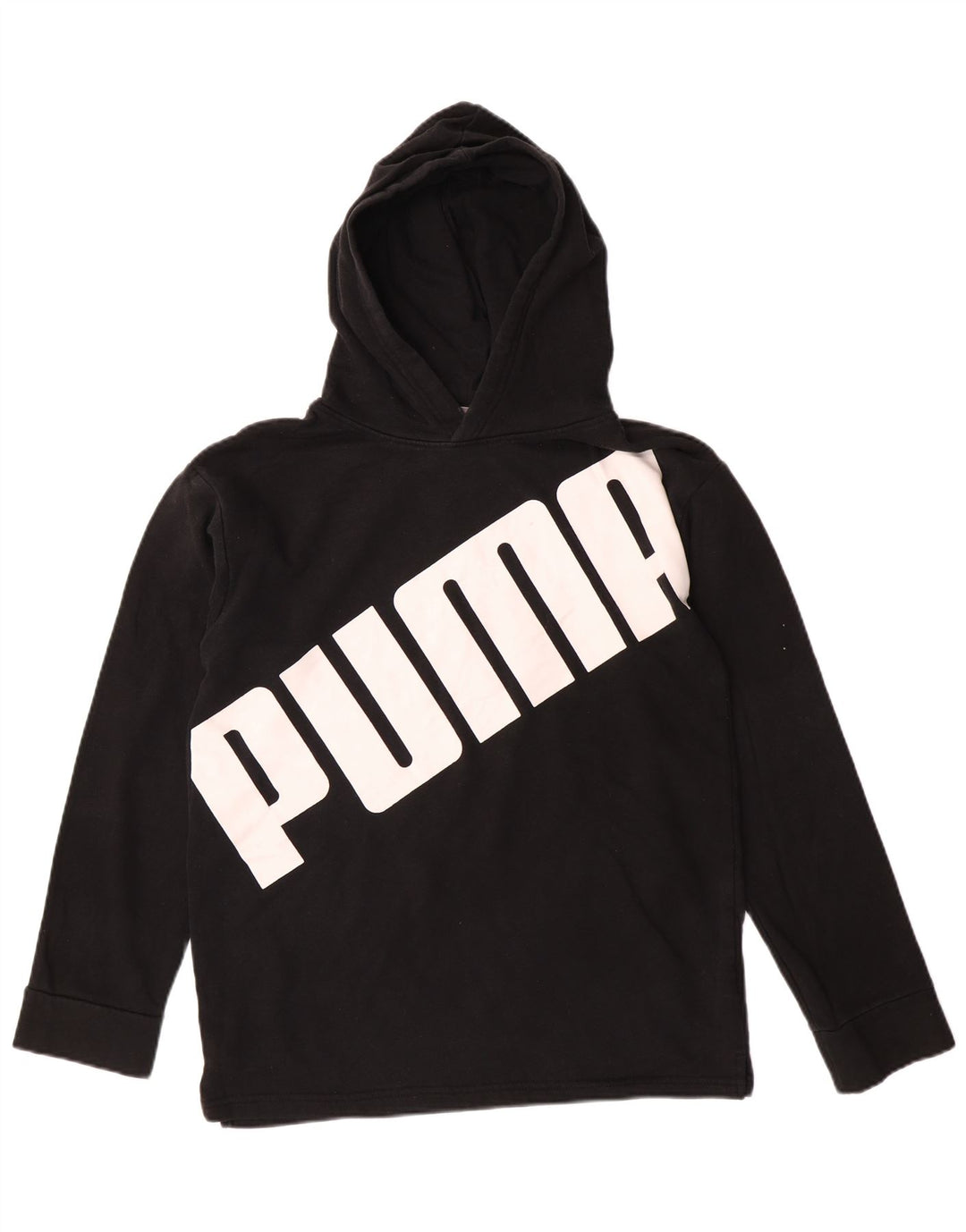 Puma Pull à capuche graphique pour garçon 13-14 ans XL Noir Coton