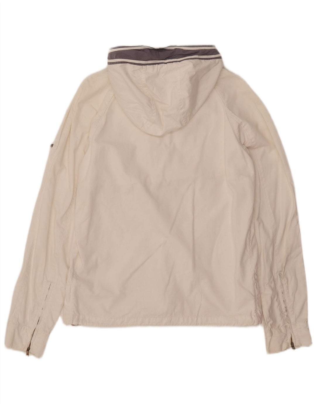 Cesare Paciotti 4US Veste bomber à capuche pour homme IT 50 Large Blanc cassé