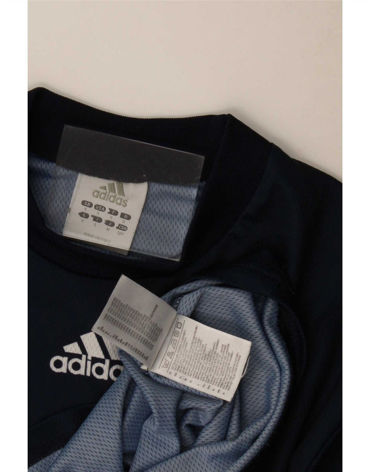 T-shirt graphique pour hommes Adidas, taille S, bleu marine, polyester