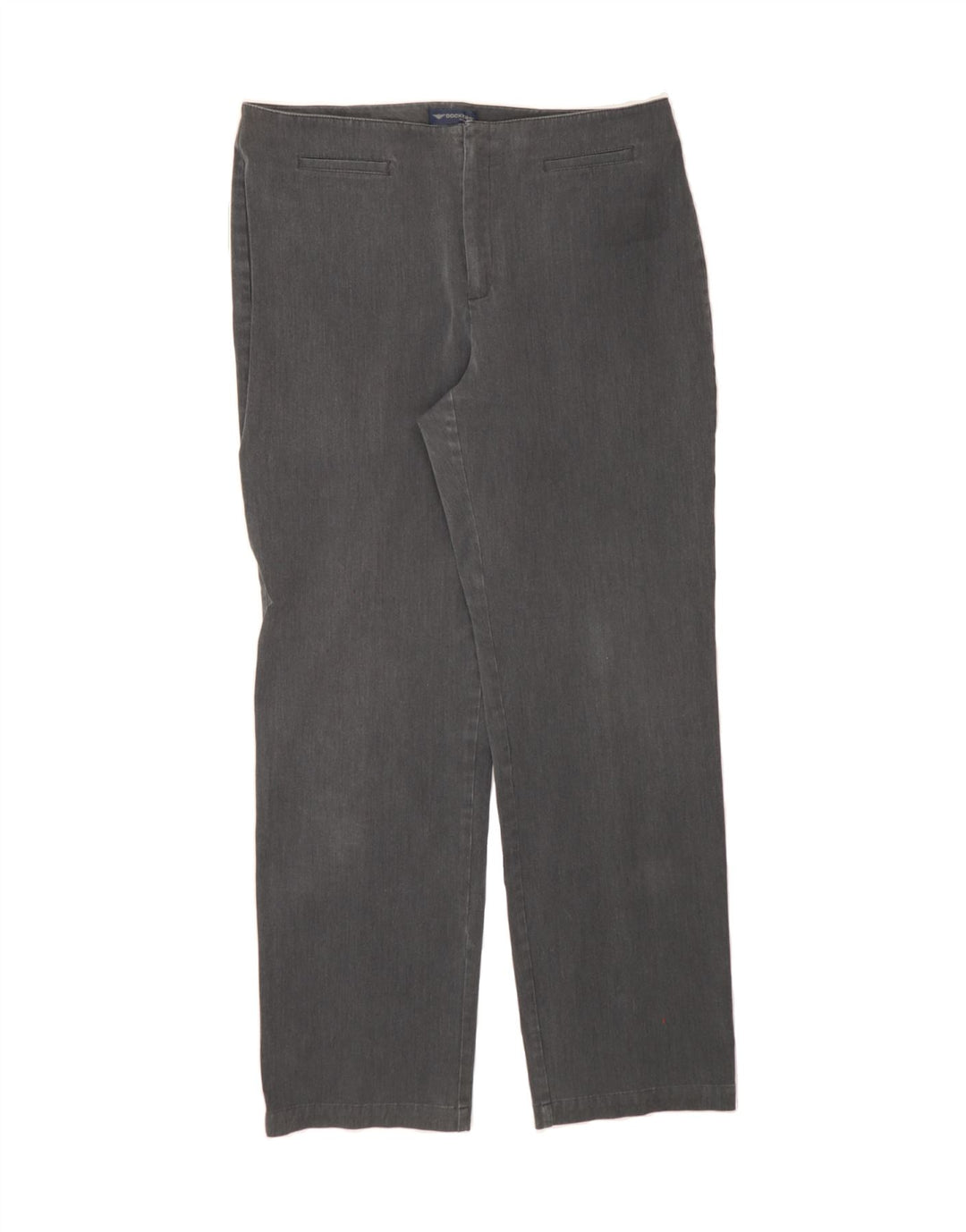 DOCKERS Womens Straight Casual Trousers W32 L29 Grey Vintage Dockers and Second-Hand Dockers from Messina Hembry 