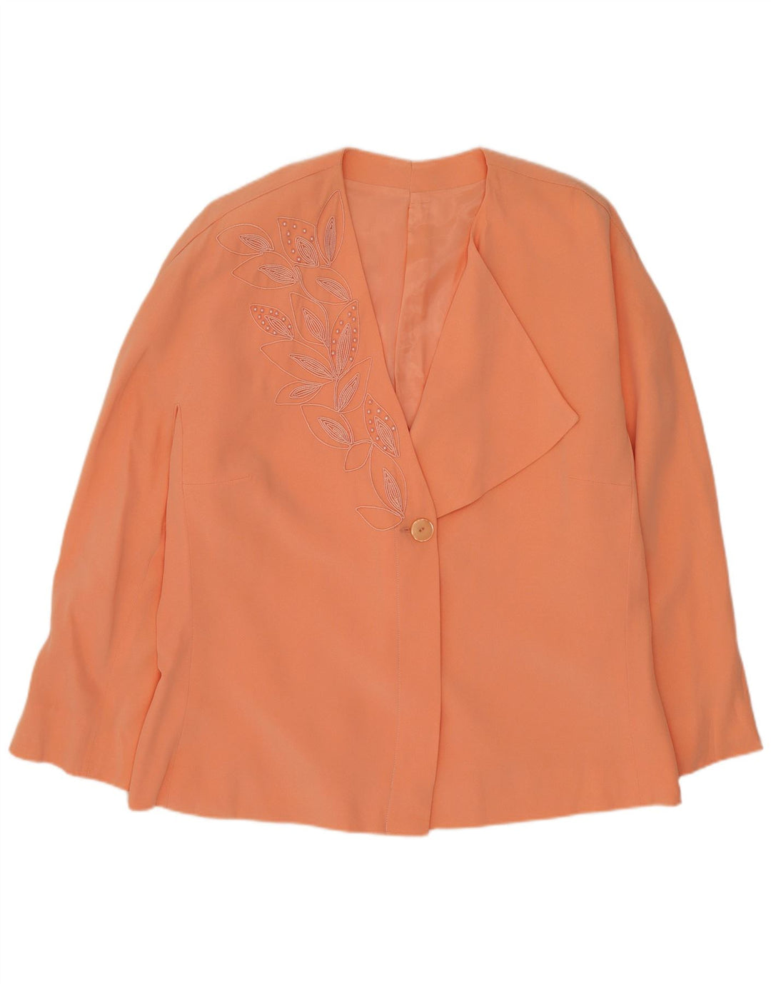 vintage Femme 1 Bouton Blazer Veste UK 16 Grand Orange