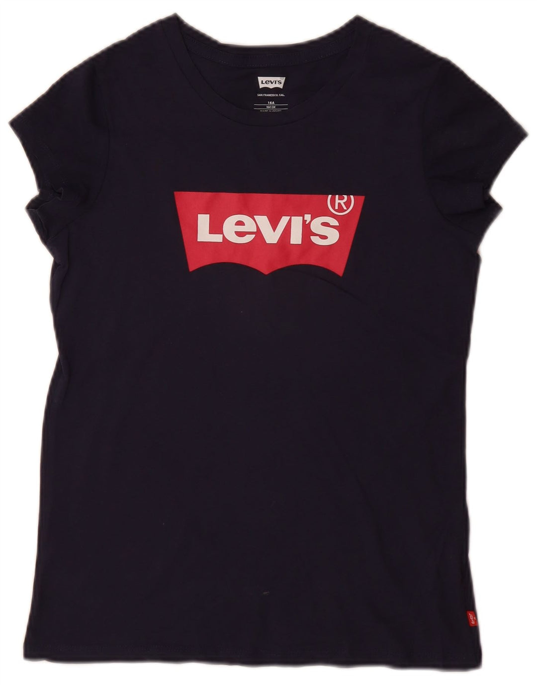 LEVI'S T-Shirt Graphique Fille 15-16 ans Bleu Marine Coton