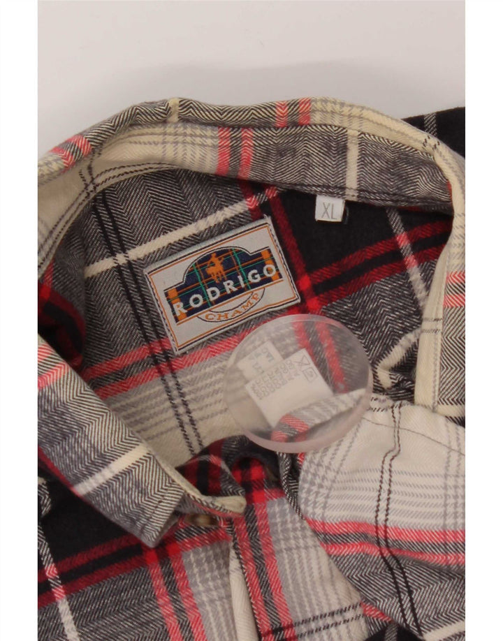 Rodrigo Chemise Flanelle Homme XL Bleu Marine Carreaux Coton