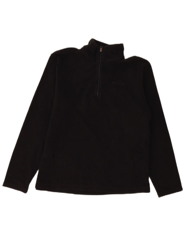 Diadora Pull polaire à col zippé pour femme UK 18 XL Noir Polyester
