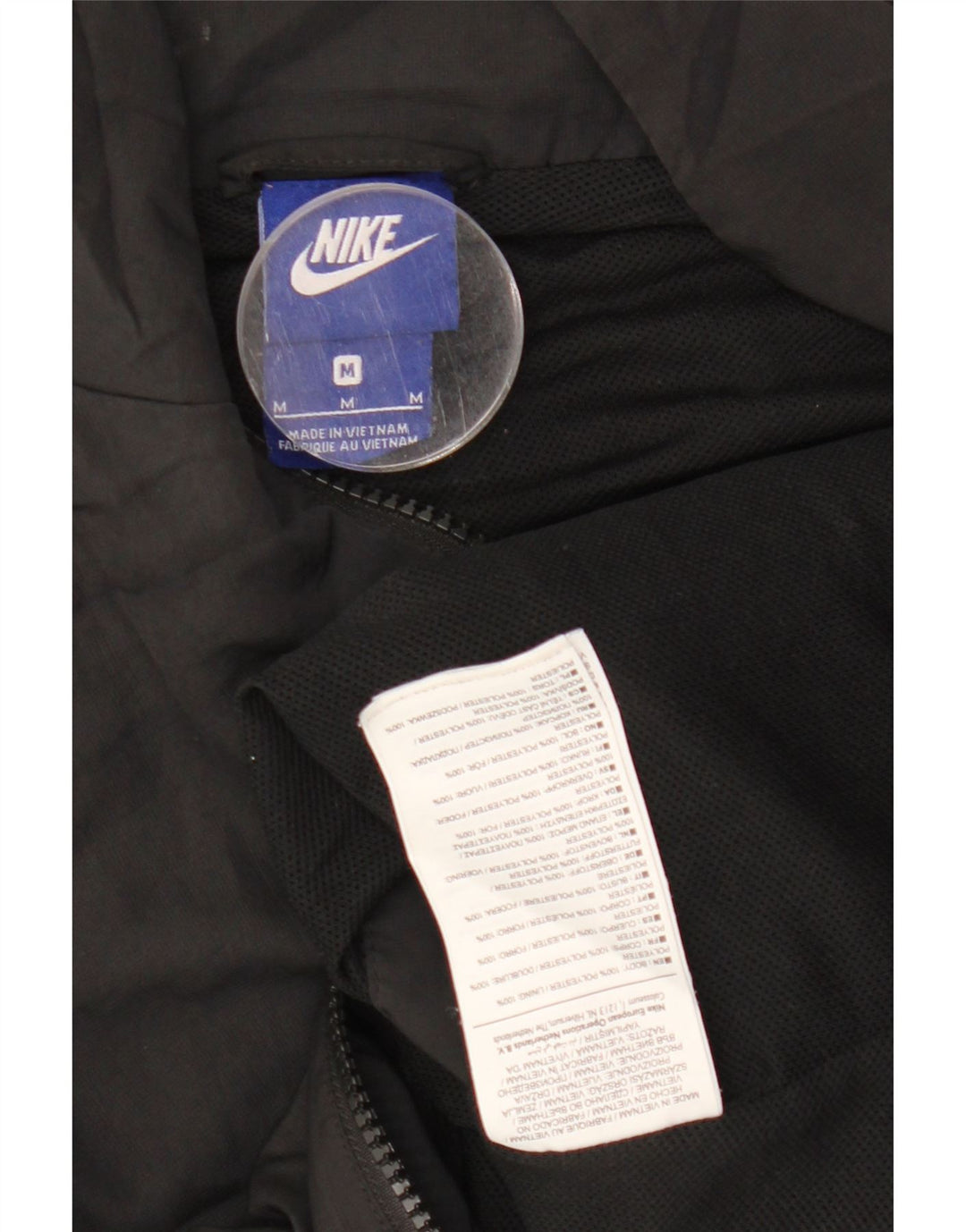 NIKE Veste de survêtement pour femme UK 14 Medium Noir Polyester
