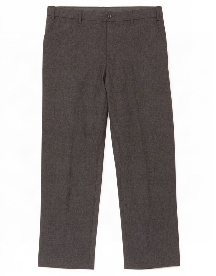 Marks & Spencer Pantalon de costume classique pour homme W34 L31 Gris Polyester
