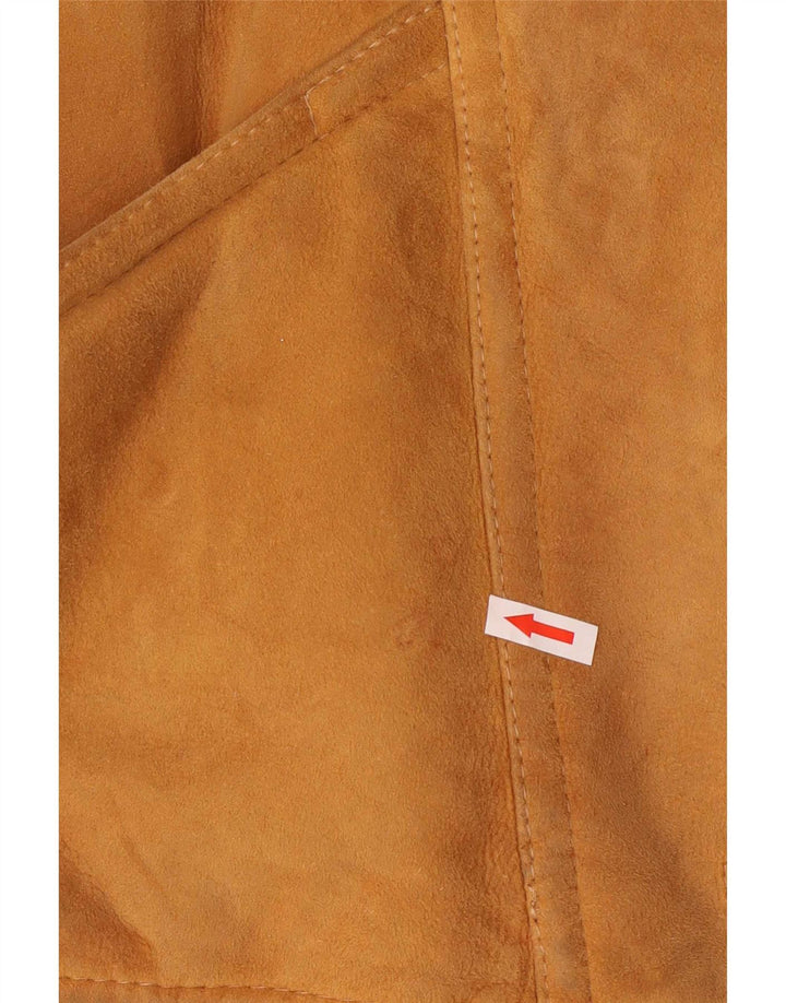 veste en peau de mouton surdimensionnée vintage pour femme IT 42 Colorblock brun moyen