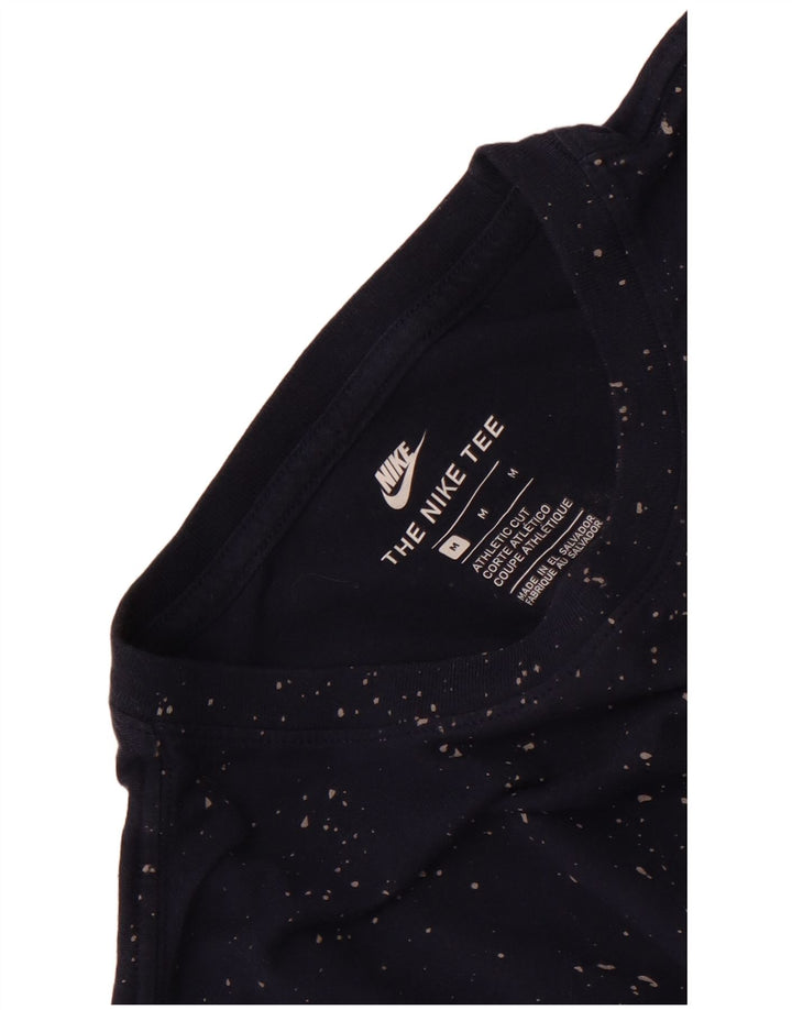 Nike Hommes Athletic Cut Graphic T-Shirt Top Bleu Marine Moucheté