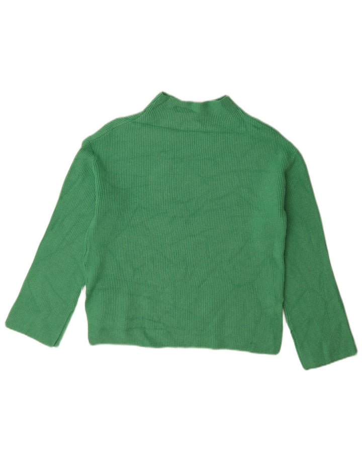 Marks & Spencer Pull col roulé pour femme UK 10 Small Vert Viscose