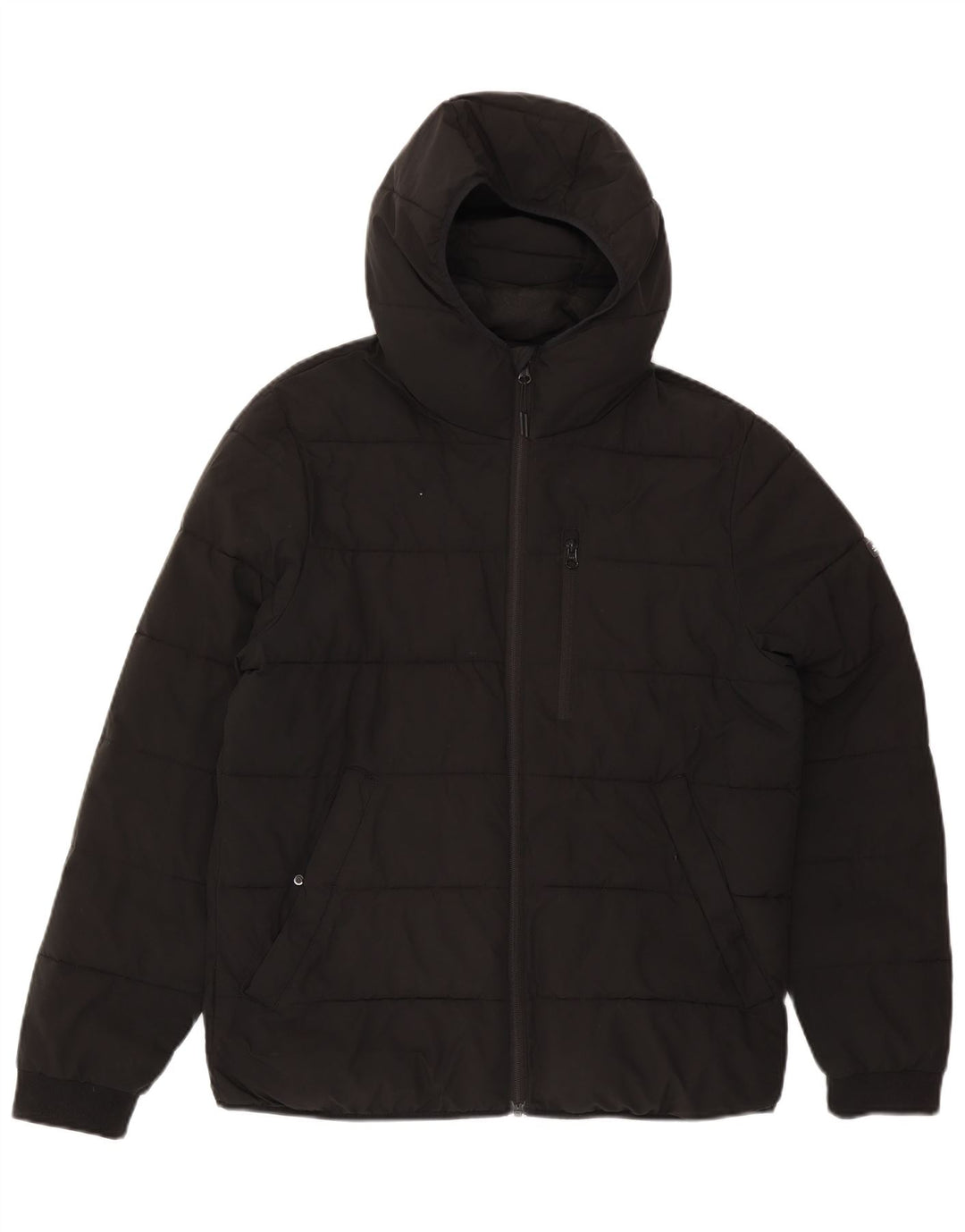 Abercrombie & Fitch Veste matelassée à capuche pour homme UK 38 Medium Noir
