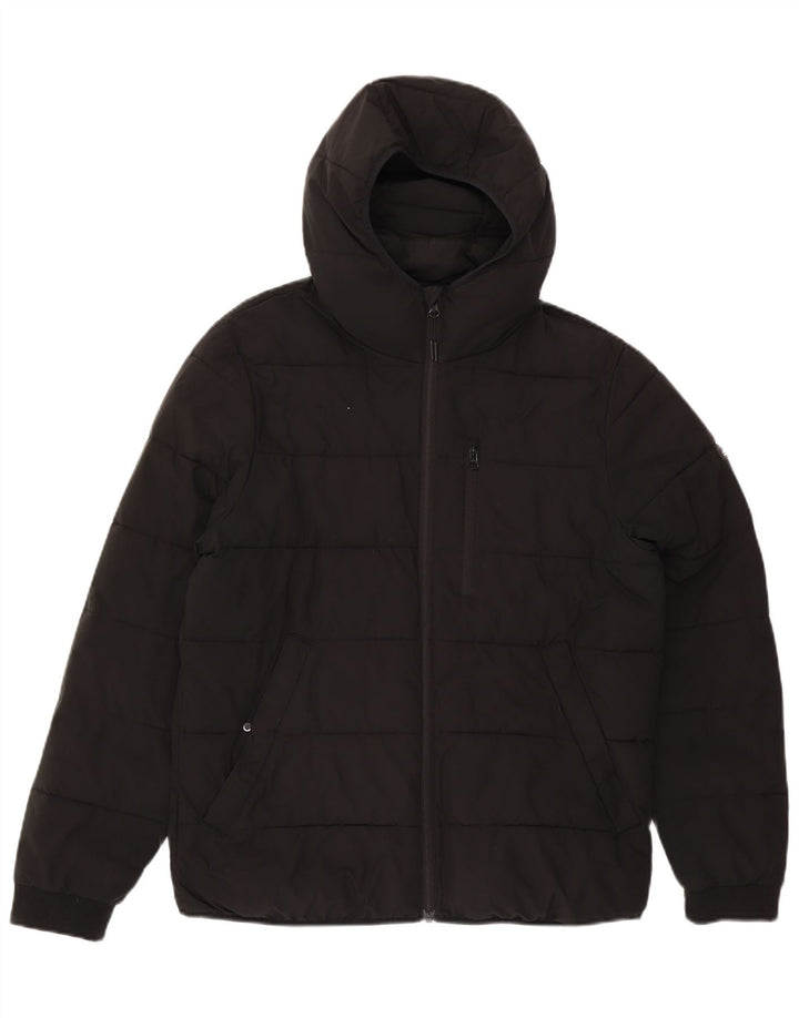 Abercrombie & Fitch Veste matelassée à capuche pour homme UK 38 Medium Noir
