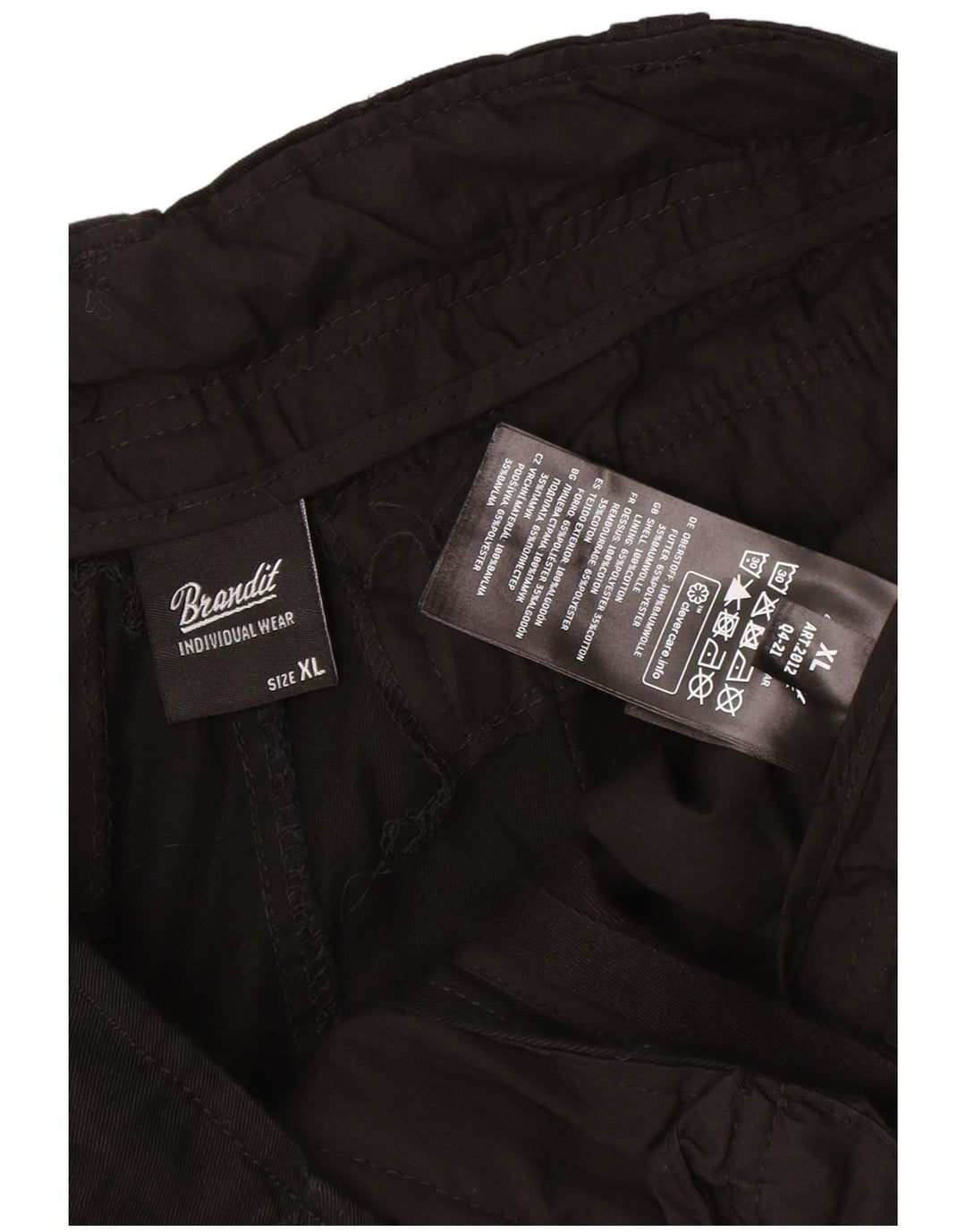 Brandit Short Cargo Homme XL W36 Coton Noir