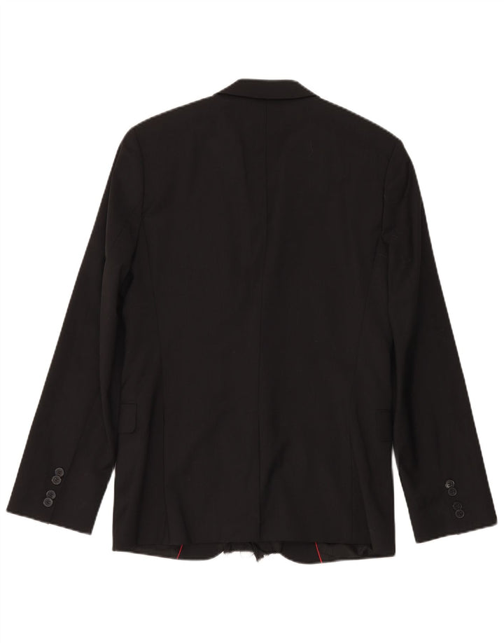 Hugo Boss Veste blazer à 2 boutons pour homme EU 46 Petite laine noire