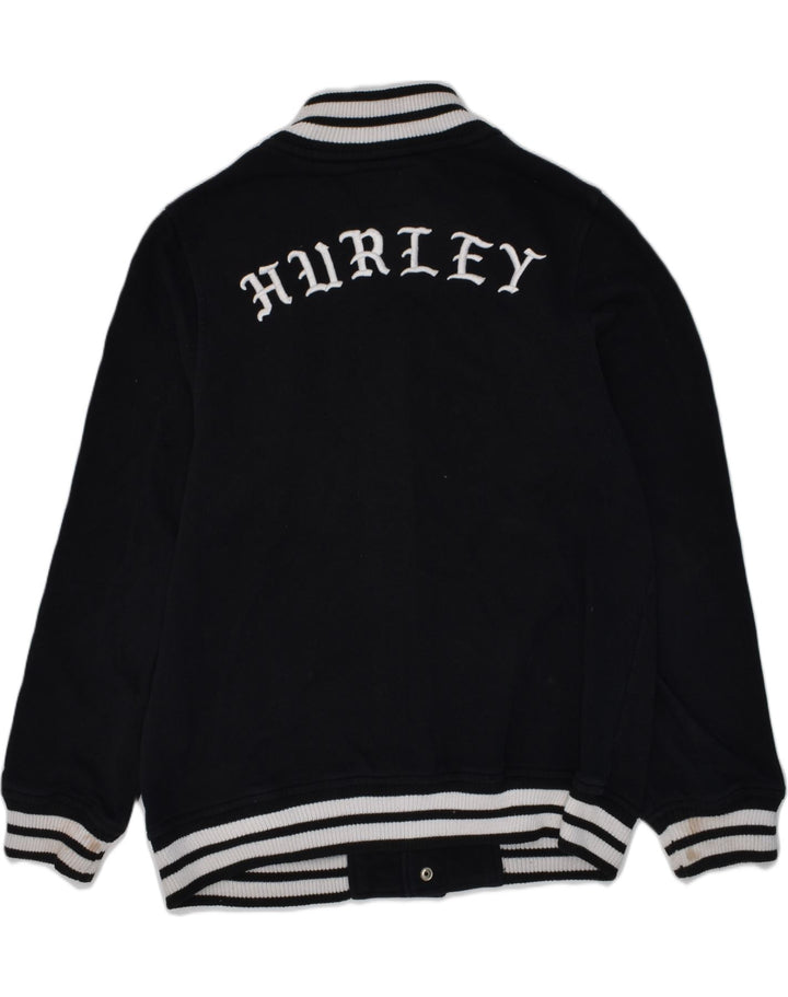 HURLEY Veste Varsity Graphique Garçon 11-12 ans Grand Coton Noir
