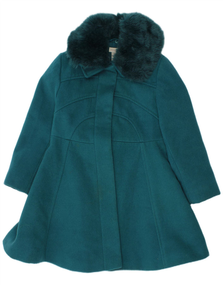 Monsoon Pardessus Fille 5-6 Ans Turquoise Polyester