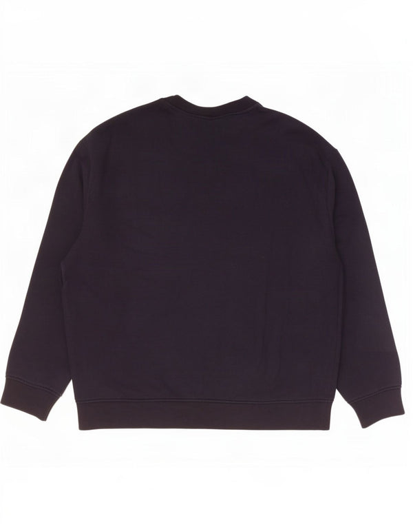 Emporio Armani Sweat-shirt graphique pour femme UK 20 2XL Noir Modal