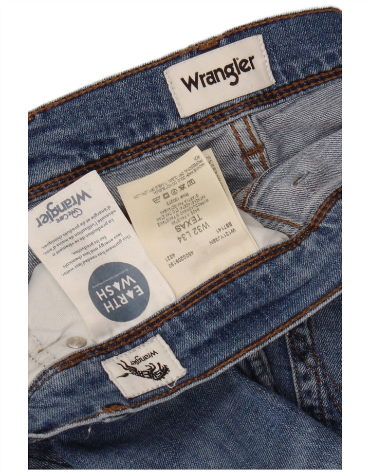 Wrangler Jean Droit Texas Homme W32 L31 Bleu Coton
