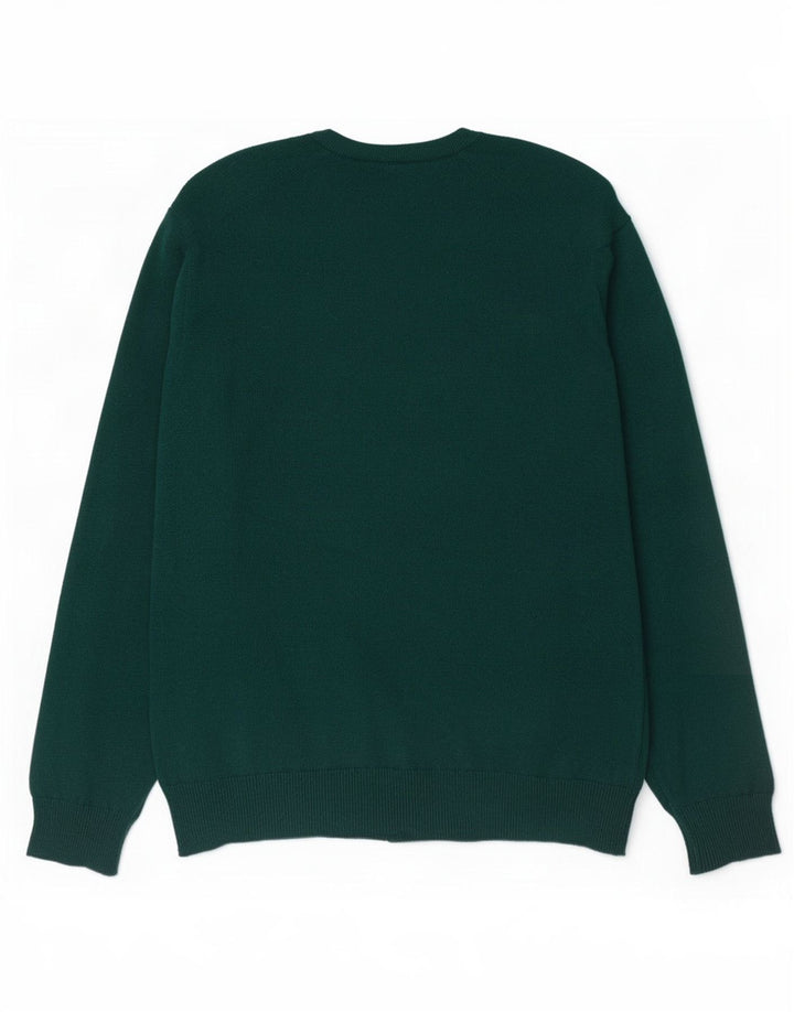 Lyle & Scott Pull col V pour homme en laine verte 2XL