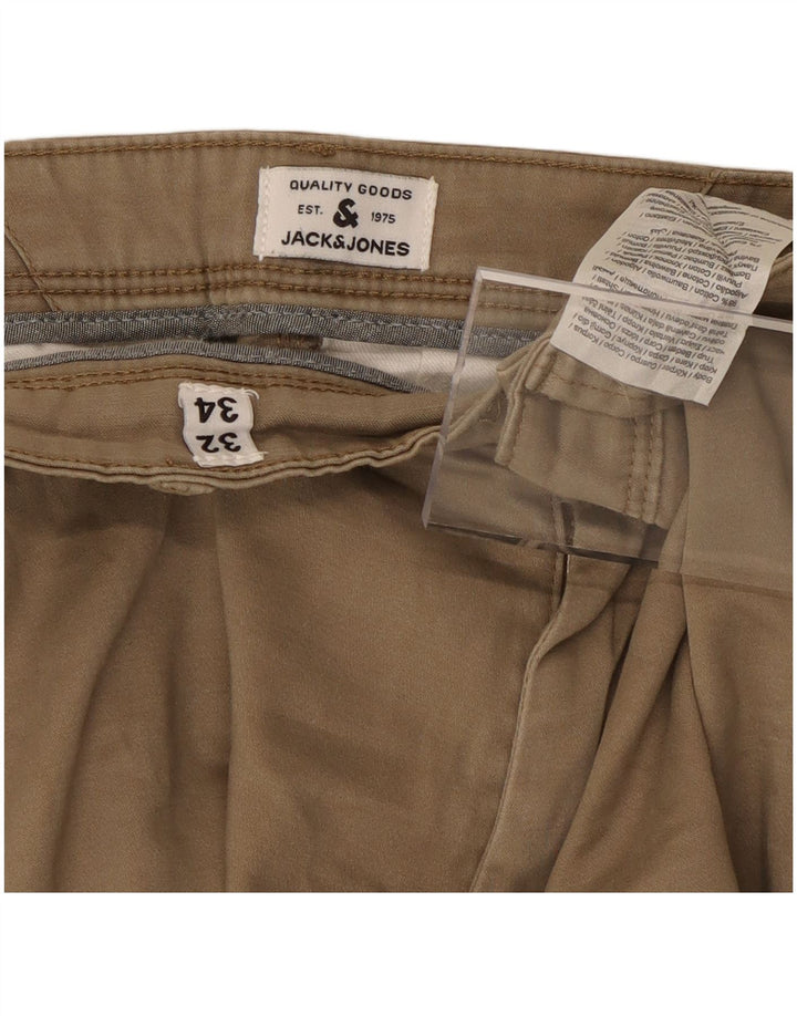 JACK & JONES Pantalon Chino Slim Homme W32 L32 Beige Coton