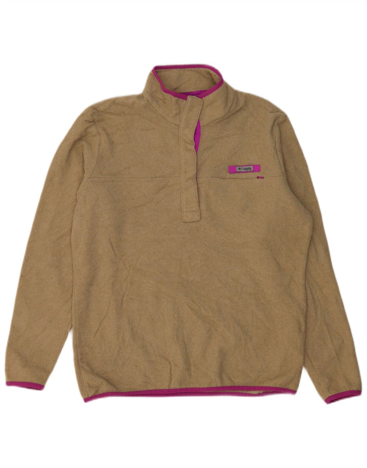 Columbia Pull polaire à col boutonné pour femme UK 18 XL Beige Polyester