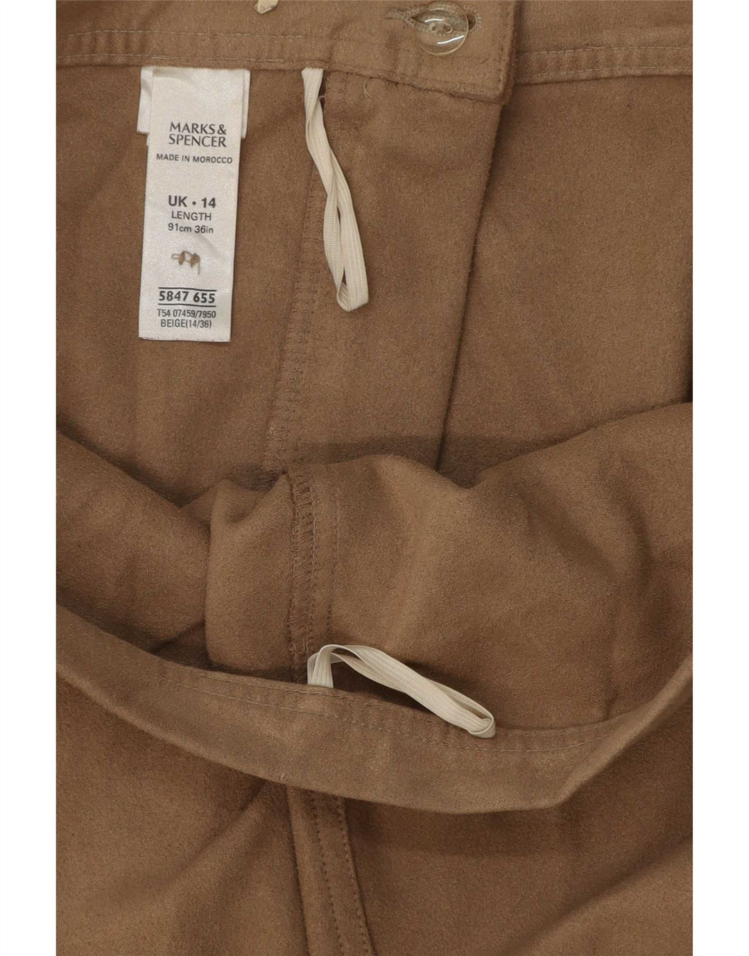 Marks & Spencer Jupe trompette pour femme UK 14 Large W32 Marron Polyester