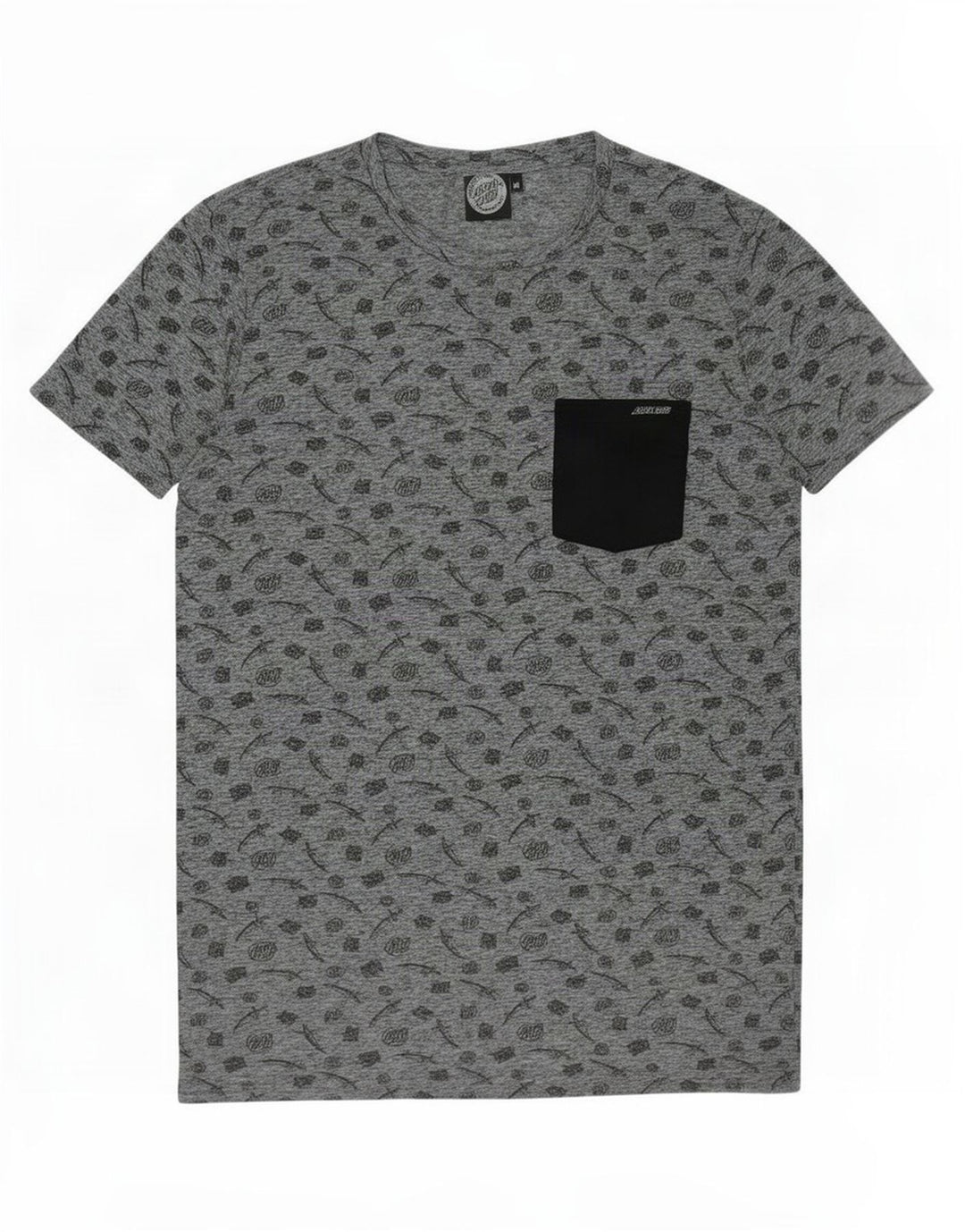 Santa Cruz T-Shirt Graphique Homme Gris Moyen Polyester
