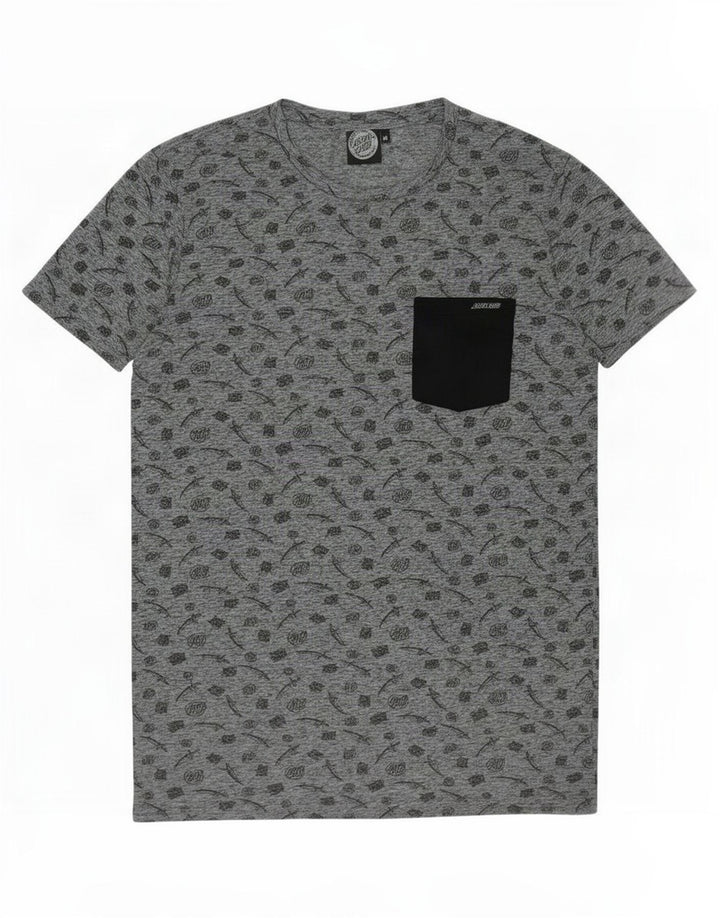 Santa Cruz T-Shirt Graphique Homme Gris Moyen Polyester