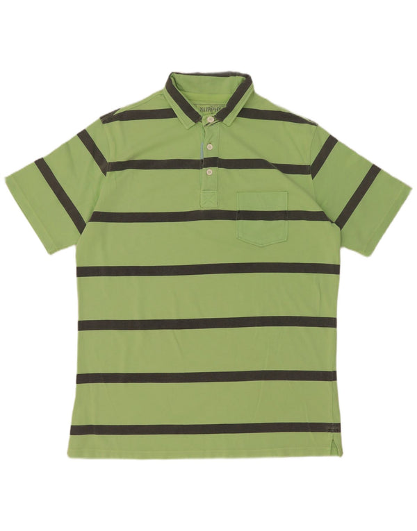Murphy & Nye Polo Homme XL Vert Rayé Coton