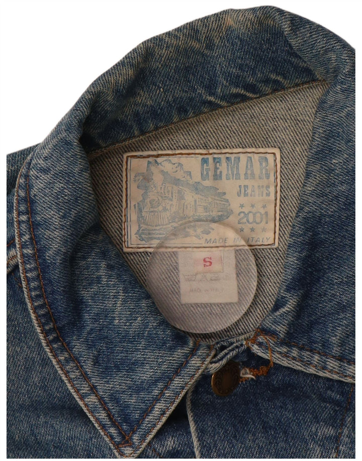 veste en denim homme vintage UK 36 Petit coton bleu