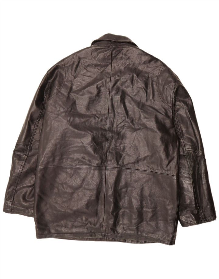 Veste en cuir homme vintage IT 52 XL Cuir noir