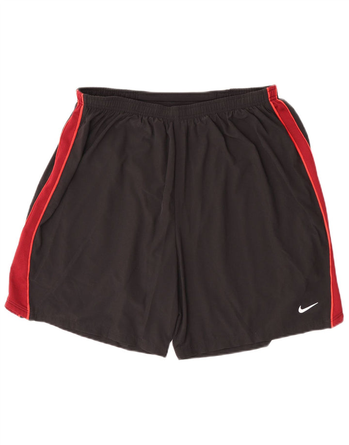 Nike Short de sport pour homme Large en polyester color block noir