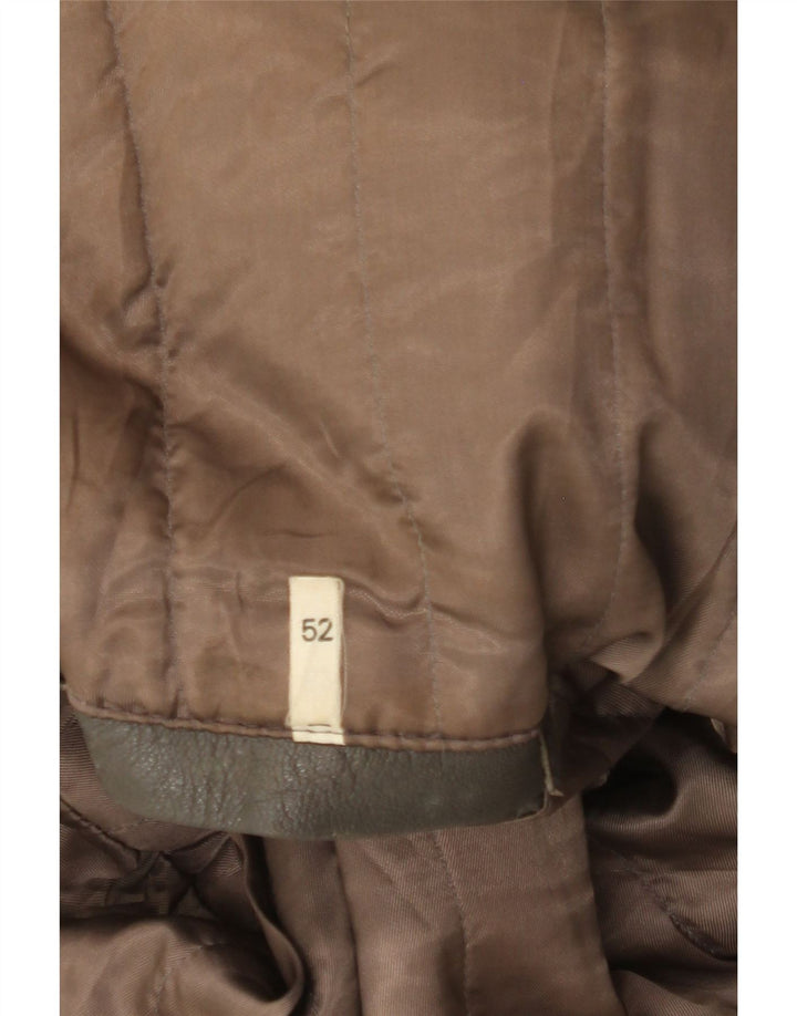 veste en cuir militaire vintage pour hommes IT 52 XL Gris